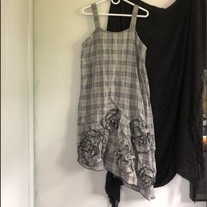 Sarah Clemens Clothing Plaid Flower Dress S/M